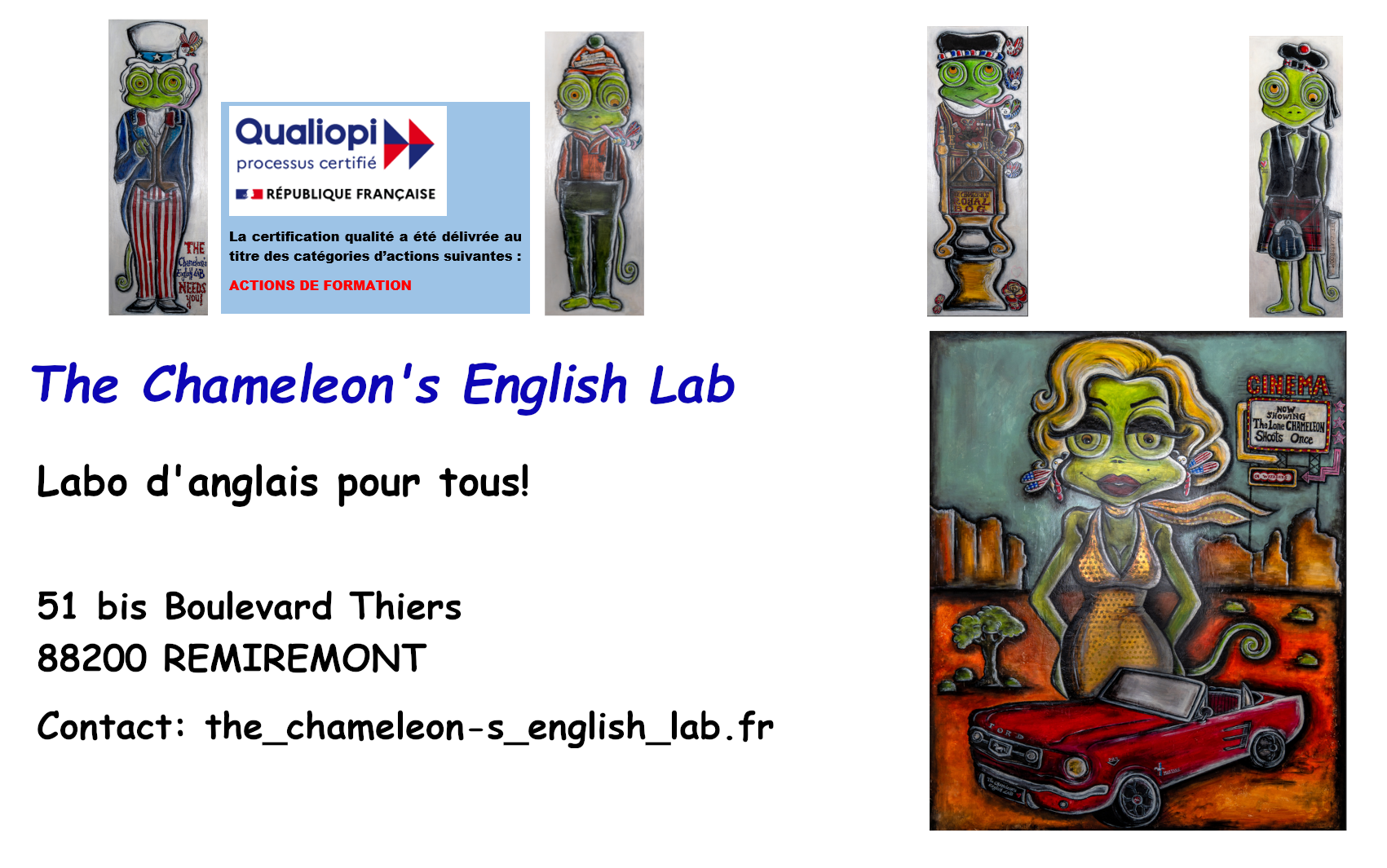 Affiche presentation chameleon s english lab pour website