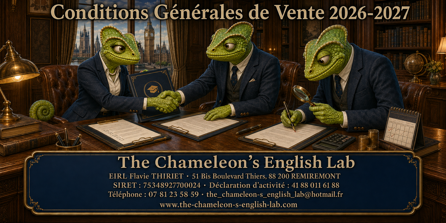 Conditions Générales de Vente 2026 2027