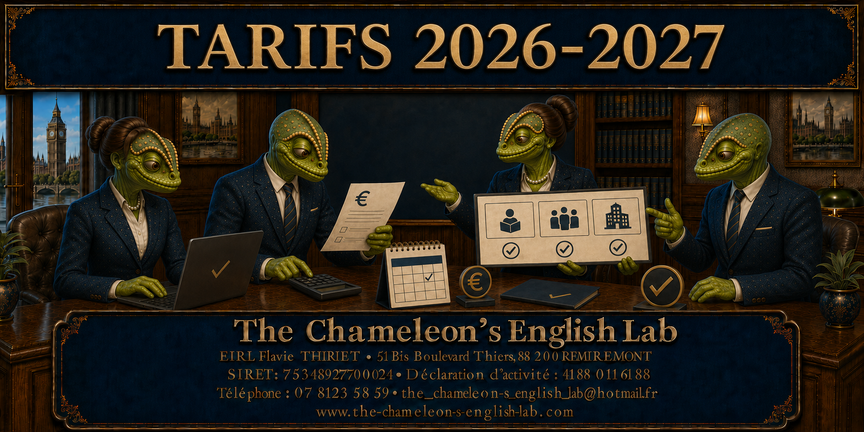 TARIFS 2026 2027