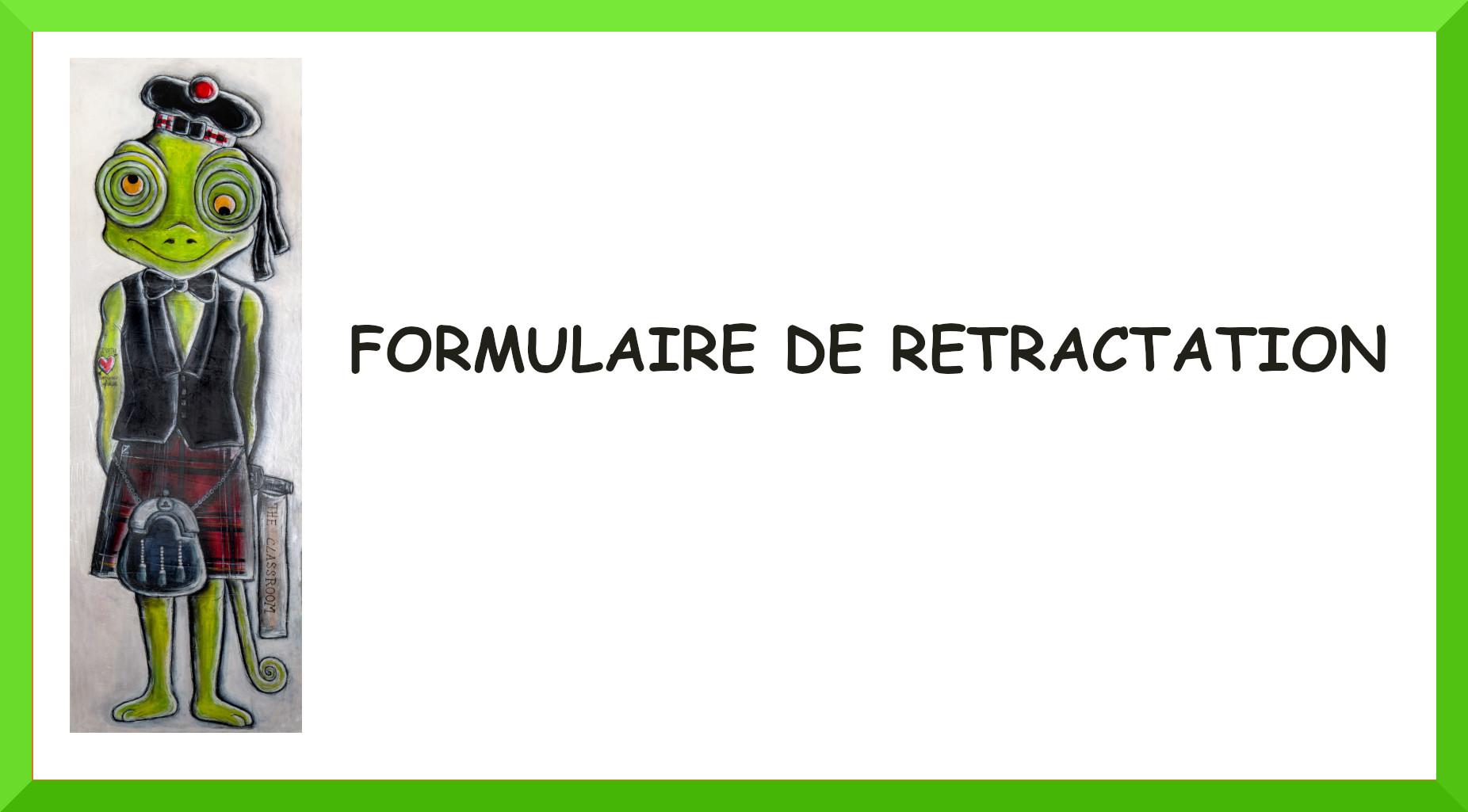 Formulaire de Rétractation