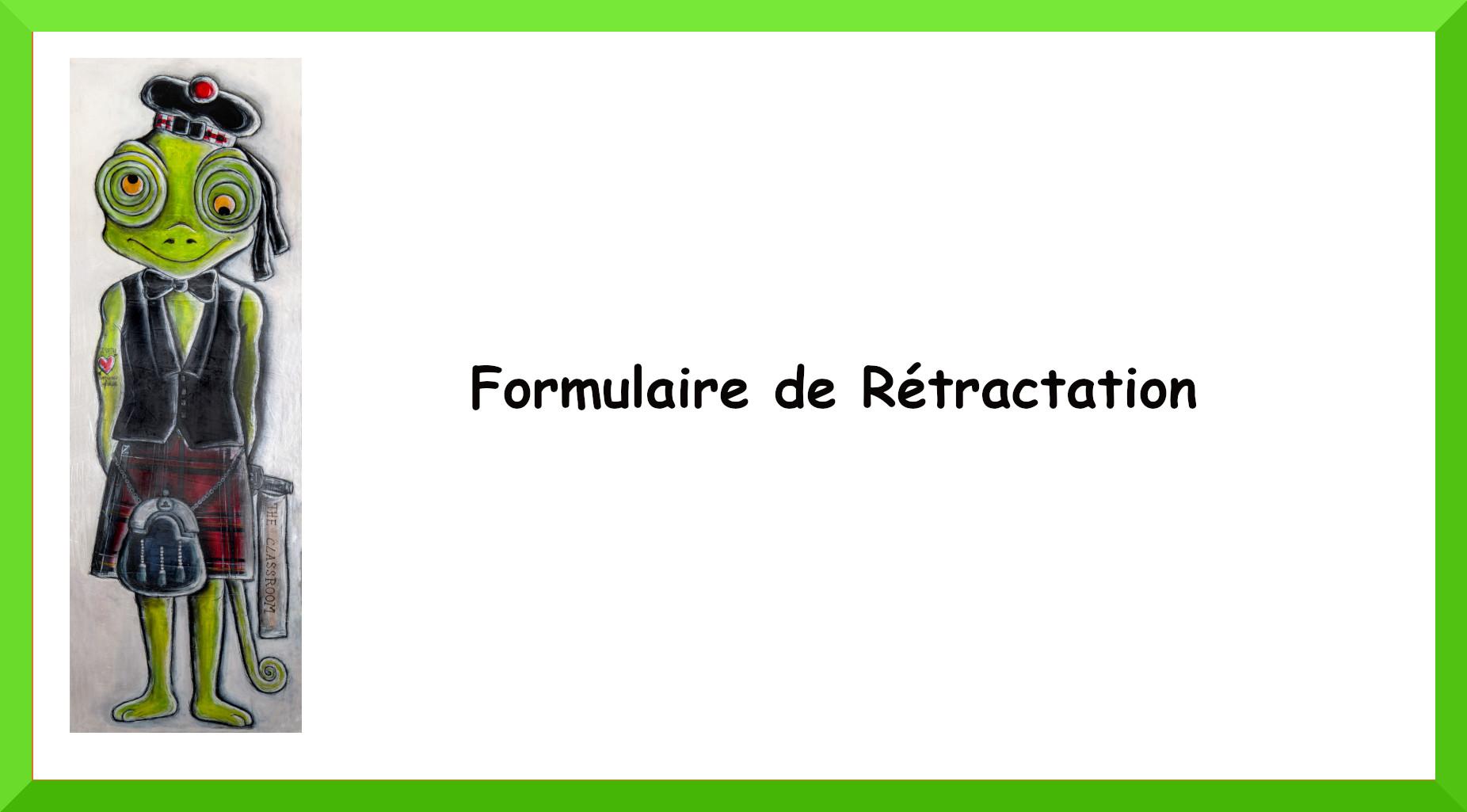 Formulaire de Rétractation