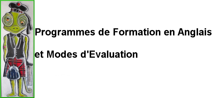 Programmes de formation et modes d'évaluation